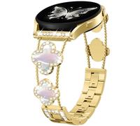 DGege Diamond Metal Band Compatible with Samsung Galaxy Watch 7 6 5 4 40mm 44mm/for Galaxy Watch 6 4 Classic 42mm 46mm 43mm 47mm/Watch 5 Pro 45mm/Active 2,20mm Stylish Clover Sparkle Wristband Women