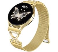 DGege Diamond Milanese Band Compatible with Samsung Galaxy Watch 7/6/5/4/For Galaxy FE /6 Classic/4 Classic/5 Pro/Active 2 Women,Diamond 20mm Watch Band Women Cute Flower Strap Replement Bracelet