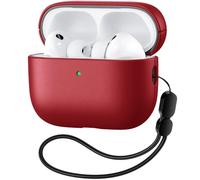 DGege for AirPods Pro 3 Case 2025,Vegan Leather Cover with Lanyard | Premium Vegan Leather Protective Cover Compatible with Apple AirPods Pro 3 /Ipod Pro 3 Case with Anti-Loss Nylon Strap
