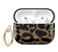 Dgege Leopard for AirPods Pro 3 Case（2025）,Soft TPU Protective Cases for AirPods Pro 3rd Generation for Women. Compatible with Apple AirPods Pro 3 Cute Case Accessories with Keychain,Front LED Visible