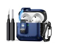 DGege Magnet for AirPods 4 Case with Phone Stand &Cleaning Kit with Secure Lock,Compatible with Apple AirPods 4th Generation Case Cover Magnetic Automatic Lock,Strong Drop Protection Magsafe Cover