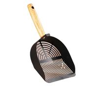 DGERFDJO Steel Cat Litter Scoop with Long Handle, Pet Waste Shovel Cleaning Tool for Tofu Sand Litter Box(D)