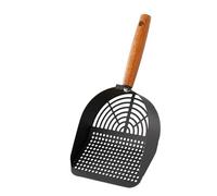 DGERFDJO Steel Cat Litter Scoop with Long Handle, Pet Waste Shovel Cleaning Tool for Tofu Sand Litter Box(B)