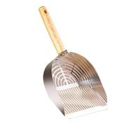 DGERFDJO Steel Cat Litter Scoop with Long Handle, Pet Waste Shovel Cleaning Tool for Tofu Sand Litter Box(A)