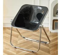 DGFOSXLIP Foldable Metal Chair, Multi-Functional Folding Portable Seat, Acrylic Living Room Chair for Indoor Outdoor Events