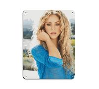 DGFRE Pop Rock Singer Shakira Star Retro Poster Metal Tin Sign Chic Art Retro Iron Painting Bar People Cave Cafe Family Garage Poster Wall Decoration 12x16inch(30x40cm)