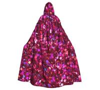 dggkup Glitter Pattern Print Hooded Cloak For Adults For Decor Cosplay Carnival Costume Theme Party Accessory