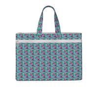 dggkup Hello Hawaii Print Canvas Tote File Bag Lightweight Foldable Organizer For Office Travel Shopping