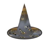 dggkup Hunting Flying Wild Ducks Print Comfort Carnival Party Hat For Adults Event Theme Festive Headwear Accessory