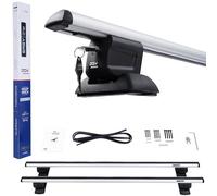 DGH SYSTEM Easy Line Expert Complete aluminium roof rack compatible with FORD Focus (mk II) Hatchback 2008-2011 with installation points, lockable, max load 90 kg