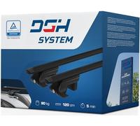 DGH SYSTEM Roof rack roof bars RAILS compatible with HONDA Jazz Crosstar Hatchback 5-doors from 2020 max 90 kg 120 cm Aluminium