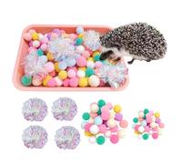 DGHAOKI Hedgehog Dig Box Tray Set Hedgehog Cage Accessories Funny Balls for Small Animal Hedgehogs Hamsters Ferrets Guinea Pigs