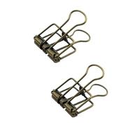 DGHAOP 10PCS Spring Steel Hollow Ring Binder Metal Long Tail Clip for Organising Papers Photographs Documents Tickets Lists