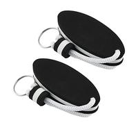 DGHAOP 2pcs Floating Key Ring Glow in Dark Black Water Buoyant Key Chain, Boat Key Chains for Fishing, Sailing, Surfing, Swimming, Water Sports