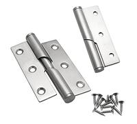 DGHAOP 2pcs Stainless Steel Lifting Hinge 3" Rising Butt Handed Lift Off Door Hinge Left