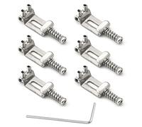 DGHAOP 6pcs 10.5mm Metal Guitar Tremolo Bridge Saddles With Wrench For Strat Tele Electric Guitar