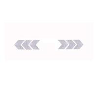 DGHBNP Car Reflective Tape Car Reflective Arrow Sticker Safety Warning Sticker for Car Bumper Trunk Reflector Hazard Tape Car Styling Luminous Film Car Reflective Strips(White,20pcs)