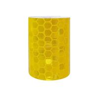 DGHBNP Car Reflective Tape Car Sticker Safety Warning Tape Self Adhesive Waterproof Bike Door Protective Reflective Sticker Accessory Car Reflective Strips(Yellow)