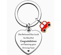 DGHEGDUI 2 Stainless Steel Safe Driving Keychains, A Gift For Passing The Driver'S License Test, A Congratulatory Gift For Novice Drivers, And A Car Key Charm.