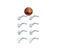 DGhera Nose Rings Studs: 10Pcs 20G 316L Surgical Steel Nose Studs Hypoallergenic Corkscrew Nose Piercing Stud Jewelry, Star & Moon & Heart & Cross for Women Men, 20Gauge(0.8mm), Stainless Steel, no