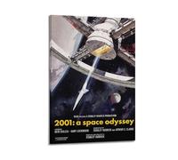 DGHFOP 2001 A Space Odyssey Sci-fi Movie PosterWall Art Canvas Poster Music Albums And Movies Decorative Painting for Living Bed Room 24x36inch(60x90cm) Frame-style