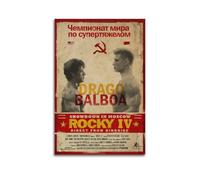 DGHFOP Rocky IV Rocky Balboa VS Ivan Drago Fight Poster Canvas Poster Bedroom Decor Landscape Office Room Decor Gift 12x18inch(30x45cm)