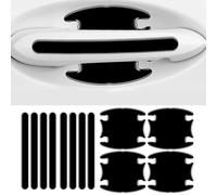 DGHJJ 12Pcs 3D Car Door Handle Protectors for Citroën C5 Aircross 1 (I) I 2018-2022, Car Door Handle Protector Sticker for Auto Recessed Grips,Waterproof Anti-Scratch Paint,Black-