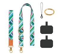 DGHYDZ Cell Phone Lanyard, Phone Lanyard Crossbody, Wrist Strap, lanyards for Keys, Universal Adjustable Shoulder Neck Straps for iPhone Case ID Badges and Most Smartphones (Multicolor-B)