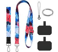 DGHYDZ Cell Phone Lanyard, Phone Lanyard Crossbody, Wrist Strap, lanyards for Keys, Universal Adjustable Shoulder Neck Straps for iPhone Case ID Badges and Most Smartphones (Undersea Blue)
