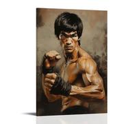 DGJSFC Bruce Lee Oil Painting Poster Wall Art Poster Canvas Painting Decoration Modern Art Decoration Home Bedroom AestheticFrame-style24x36inch(60x90cm)