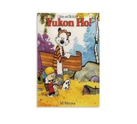 DGJSFC Calvin And Hobbes Oil Painting Poster Wall Art Poster Canvas Painting Decoration Modern Art Decoration Home Bedroom AestheticUnframe-style12x18inch(30x45cm)