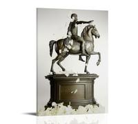 DGJSFC Equestrian Statue of Marcus Aurelius Oil Painting Poster Wall Art Poster Canvas Painting Decoration Modern Art Decoration Home Bedroom AestheticFrame-style24x36inch(60x90cm)