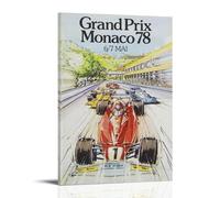 DGJSFC Grand Prix Monaco 1978 -Formula One F1 Oil Painting Poster Wall Art Poster Canvas Painting Decoration Modern Art Decoration Home Bedroom AestheticFrame-style24x36inch(60x90cm)