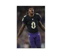 DGJSFC Lamar Jackson Oil Painting Poster Wall Art Poster Canvas Painting Decoration Modern Art Decoration Home Bedroom AestheticUnframe-style16x24inch(40x60cm)