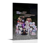 DGJSFC Re Zero - Life from Scratch in Another World Oil Painting Poster Wall Art Poster Canvas Painting Decoration Modern Art Decoration Home Bedroom AestheticFrame-style16x24inch(40x60cm)
