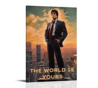 DGJSFC Scarface Tony Montana Oil Painting Poster Wall Art Poster Canvas Painting Decoration Modern Art Decoration Home Bedroom AestheticFrame-style16x24inch(40x60cm)