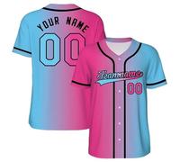 DGJSSK Custom Baseball Jerseys Printed Button Down Tshirts Personalized Baseball Shirts Softball Jersey Shirts with Name & Numble for Men Women Youth