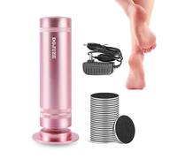 DGJUZE PowerPro Electric Foot Callus Remover 36W Professional 1200rpm Adjustable Speed Metal Feet Grinder Automatic Heel Sander with 60pcs Replacement Sandpaper Discs for Home Use (Pink)
