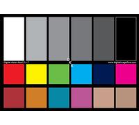 DGK Color Tools DKK 5" x 7" Set of 2 White Balance and Color Calibration Charts with 12% and 18% Gray - Includes Frame Stand and User Guide