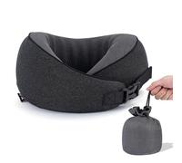 DGL. ACAI Travel Neck Pillow Soft Memory Foam Neck Support Pillow with Storage Bag Comfortable Travel Pillow for Traveling, Car, Airport, Office, Black Grey.