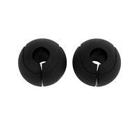 DGLDCSHUAI 1 Pair of Barbell Dumbbell Curved Bar Grip Round Spherical Silicone Non Slip Thickened Grip for Massive Arm and Muscle Building (Black)