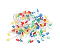 DGLDCSHUAI 100pcs 5mm LED Diodes Red Green Yellow Blue White Light Emitting Diodes for Appliance DIY Science Project