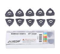 DGLDCSHUAI 10Pcs Carbide Turning Inserts CNC Lathe Insert for Indexable Turning Tool Holder Replacement (WCMX06T308FX)