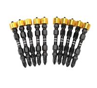DGLDCSHUAI 10PCS Screwdriver Bit Ni Alloy Steel Dual Slot Double 1/4 Inch Shank Magnetic Cross Electric Power Driver Bit