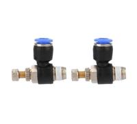 DGLDCSHUAI 2pcs Tube Air Flow Speed Controller Pipe Pneumatic Fitting Regulator Valve (SL6-02)