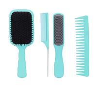 DGLDCSHUAI 4Pcs Hair Brush Comb Paddle Detangler Rat Tail Comb Hairbrush for Styling Long Thick Thin Curly Hair (Boxed)