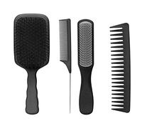 DGLDCSHUAI 4Pcs Hair Brush Comb Paddle Detangler Rat Tail Comb Hairbrush for Styling Long Thick Thin Curly Hair (Boxed)