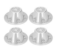 DGLDCSHUAI 4Pcs Universal Tire Lock Cover Dust Proof Portable Remote Control Hex Wheel Nut Cover for AXAIL SCX6 1/6 RC Car (Silver)