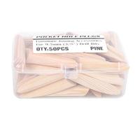 DGLDCSHUAI 50pcs Wooden Pocket Hole Plug Woodworking Screws Plugs Kit Inclined Drilling Tools
