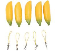 DGLDCSHUAI 5pcs Banana Shaped DIY Empty Lipstick Tube Lip Balm Bottle Container Inner Diameter 12.1mm